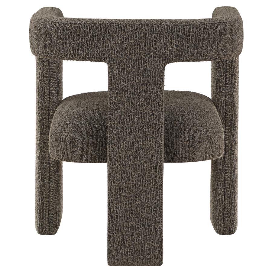 Petra Boucle Upholstered Accent Side Chair Chocolate Brown-7