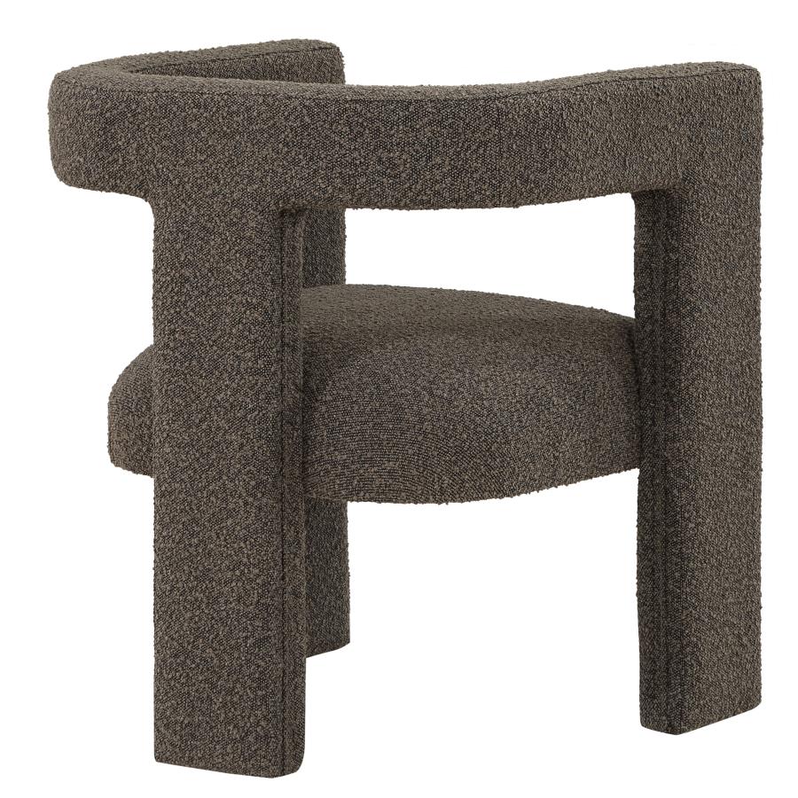 Petra Boucle Upholstered Accent Side Chair Chocolate Brown-zoom-8