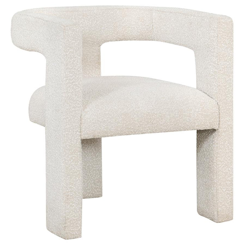 Petra Boucle Upholstered Accent Side Chair White-zoom-