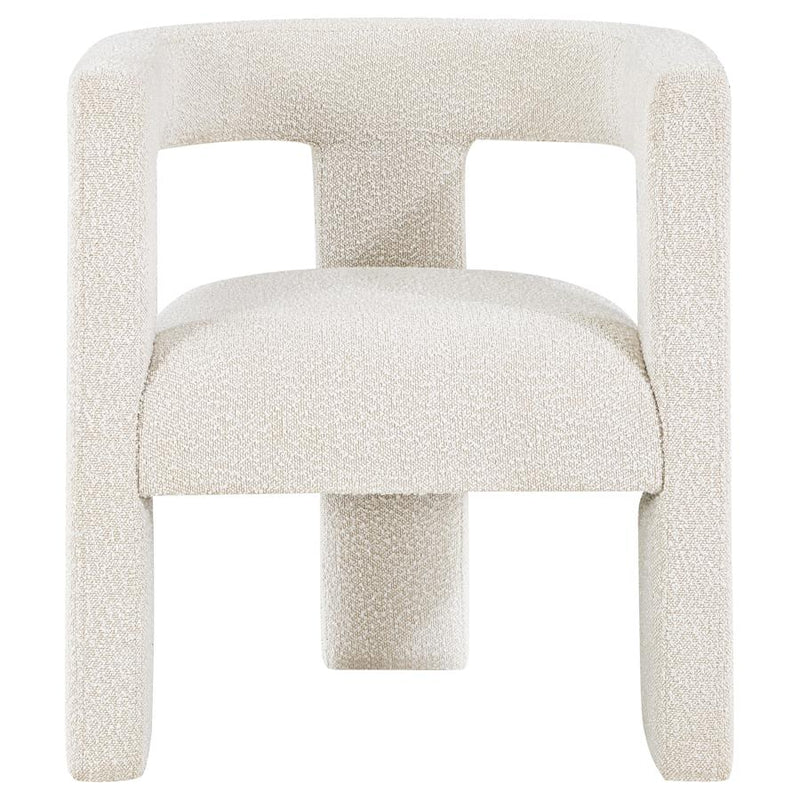 Petra Boucle Upholstered Accent Side Chair White-zoom-