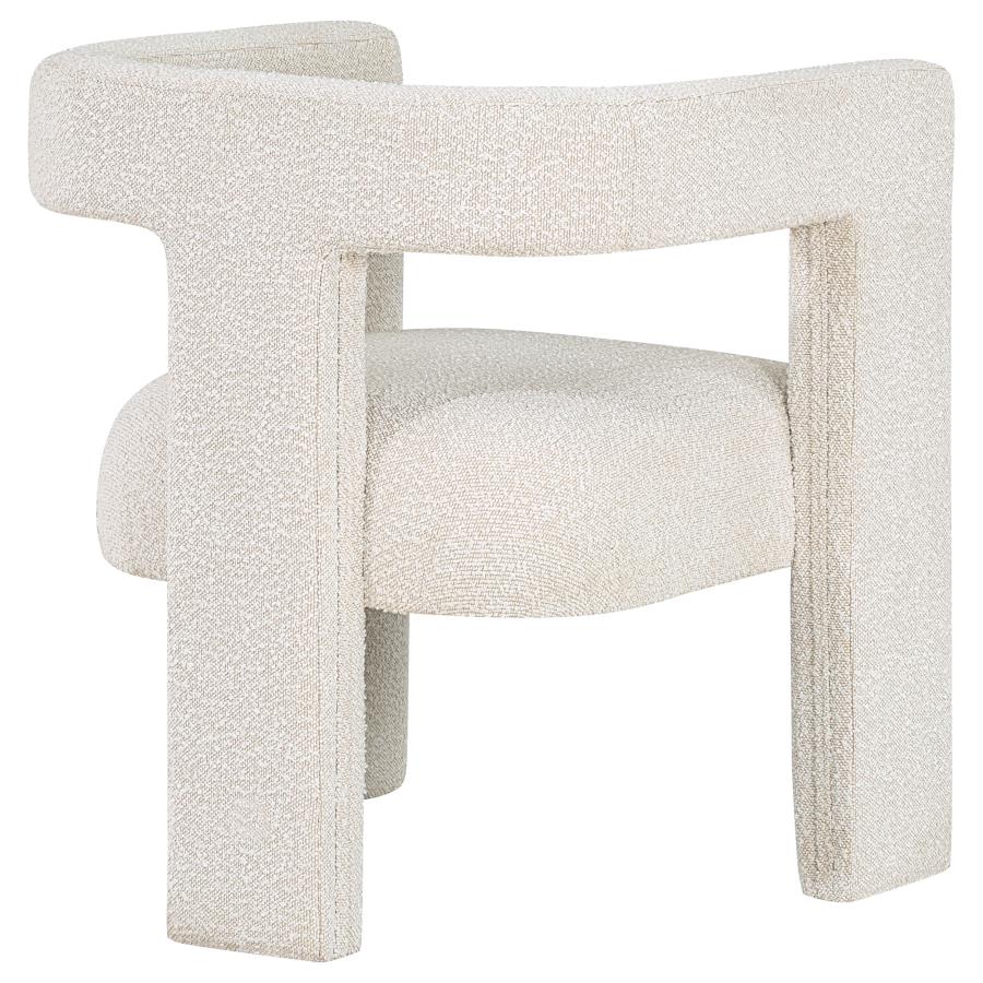 Petra Boucle Upholstered Accent Side Chair White-8