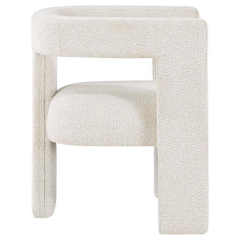 Petra Boucle Upholstered Accent Side Chair White-zoom-