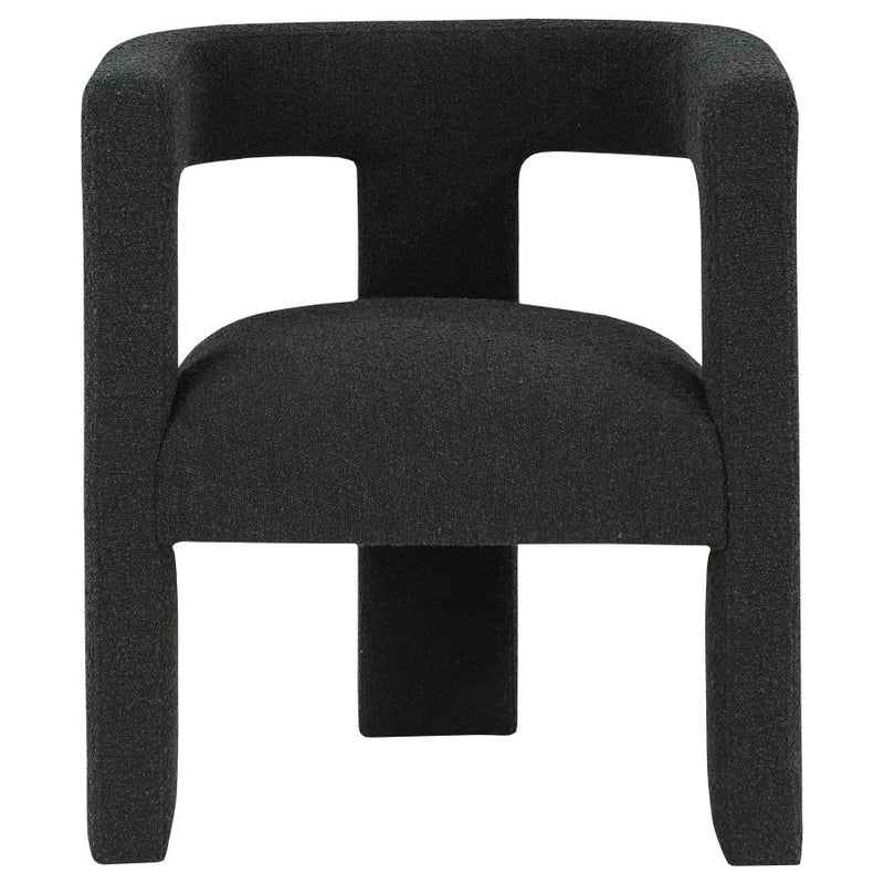 Petra Boucle Upholstered Accent Side Chair Black-zoom-