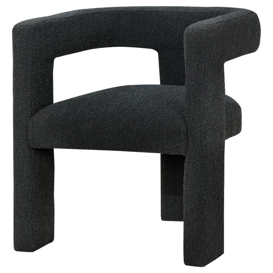 Petra Boucle Upholstered Accent Side Chair Black-zoom-4