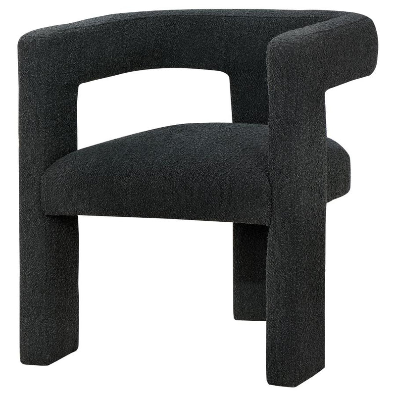 Petra Boucle Upholstered Accent Side Chair Black-zoom-