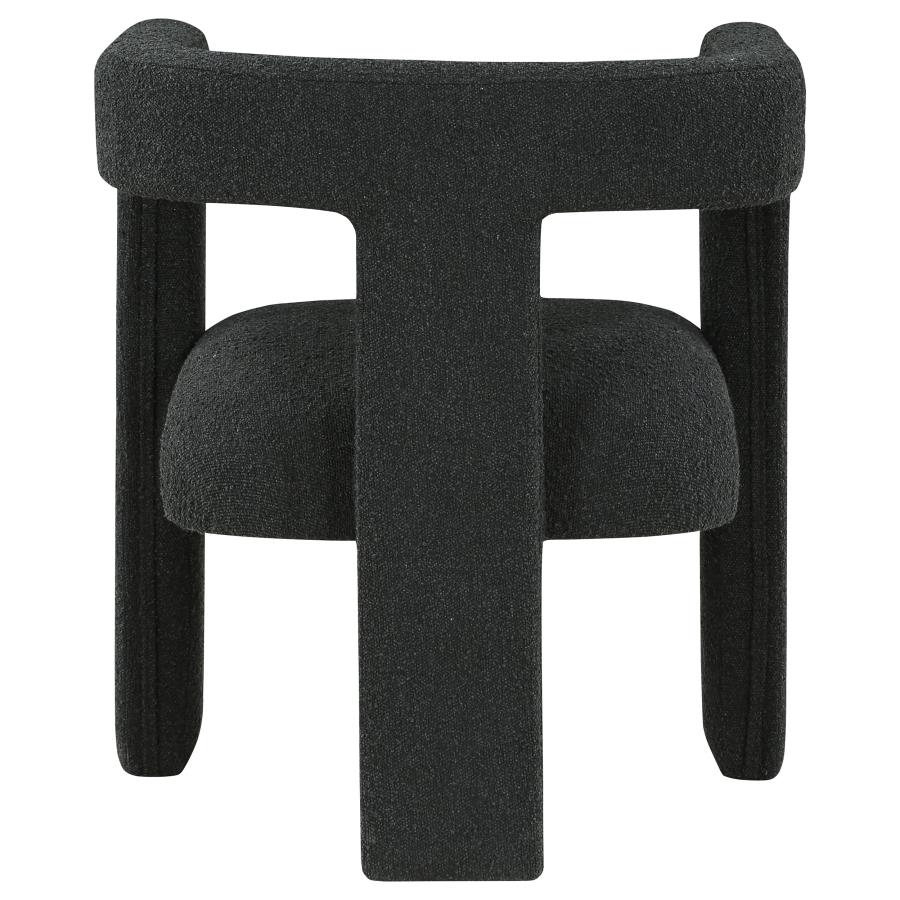 Petra Boucle Upholstered Accent Side Chair Black-zoom-7