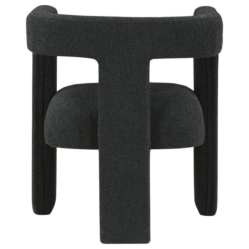 Petra Boucle Upholstered Accent Side Chair Black-zoom-