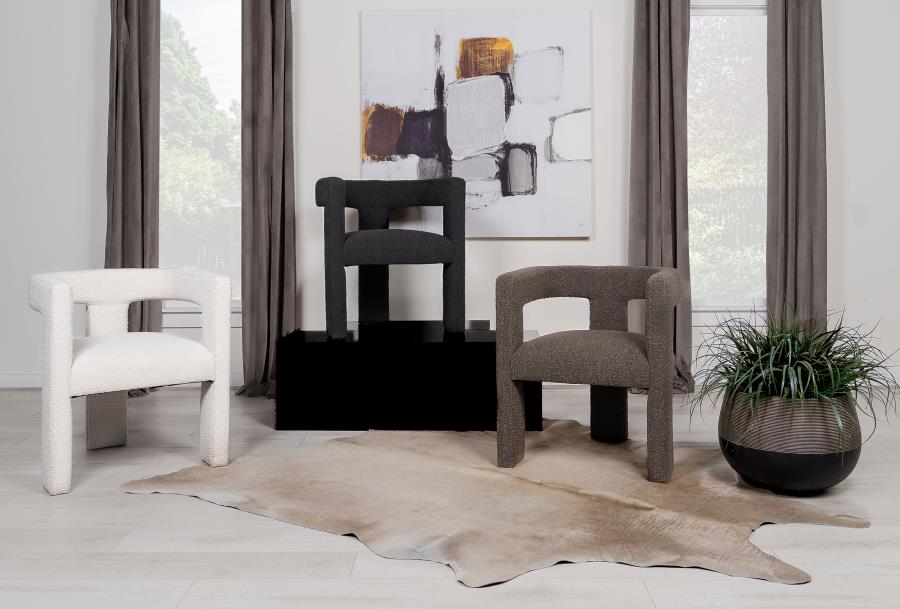 Petra Boucle Upholstered Accent Side Chair Black-13