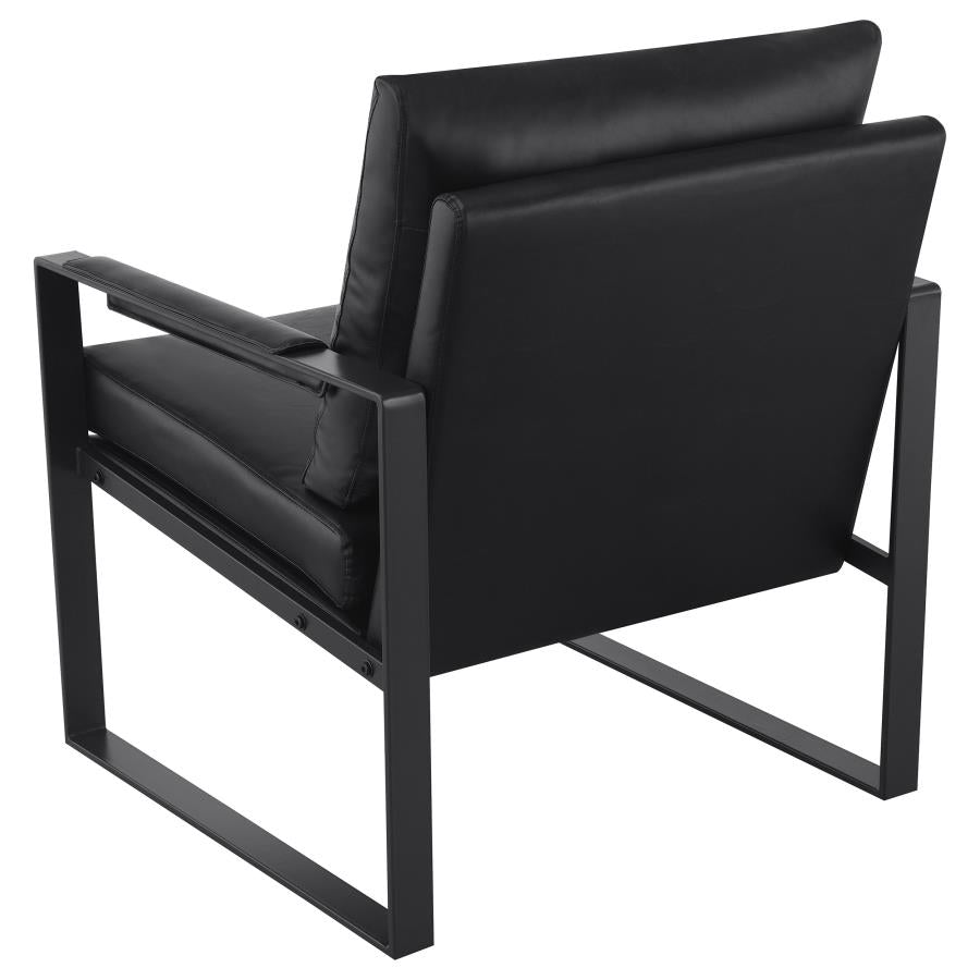 Rosalind Upholstered Track Arm Accent Chair Black-6