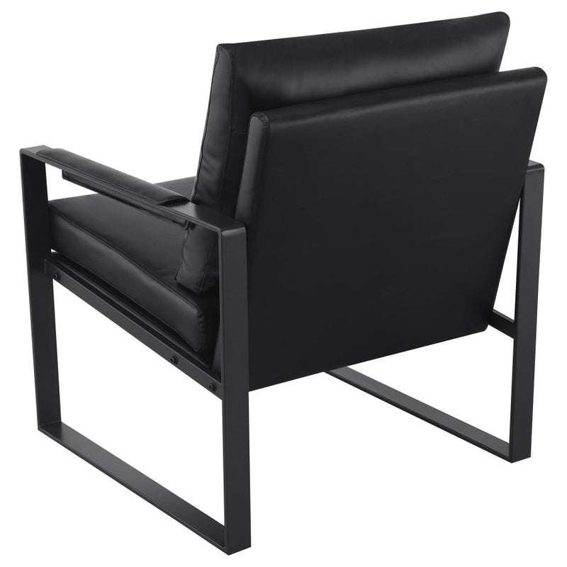 Rosalind Upholstered Track Arm Accent Chair Black-zoom-