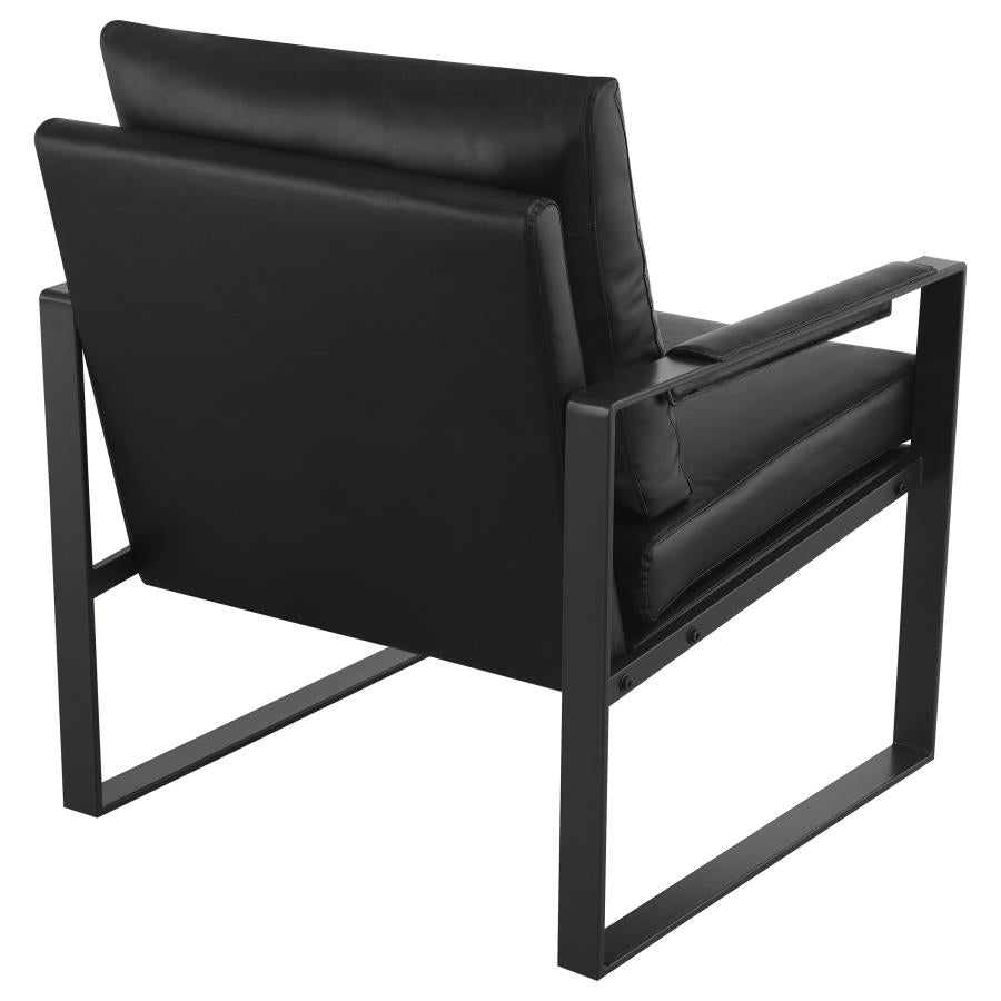 Rosalind Upholstered Track Arm Accent Chair Black-zoom-7