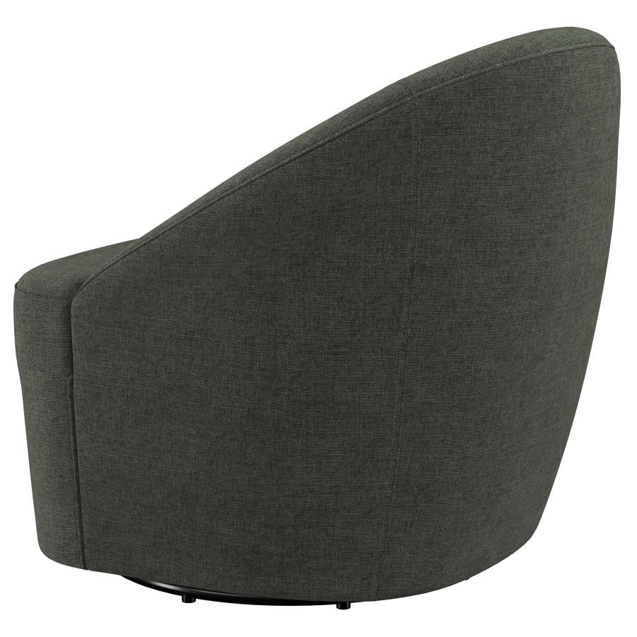 Leon Upholstered Barrel Accent Swivel Chair Hunter Green-zoom-6