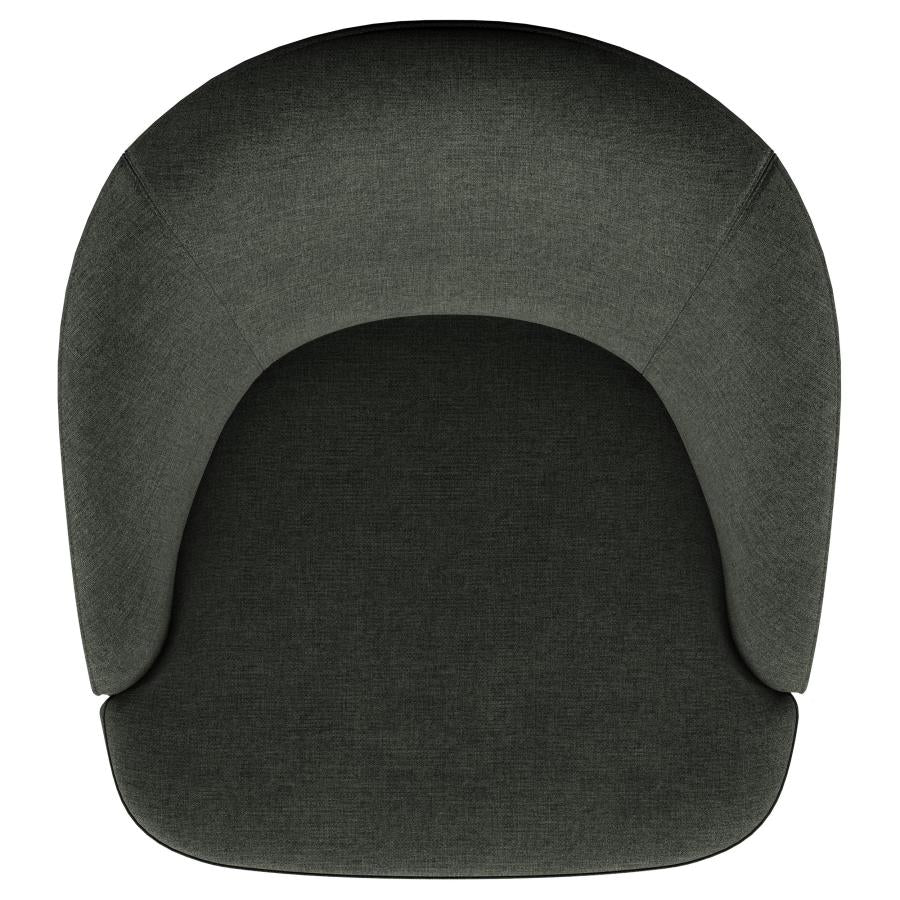 Leon Upholstered Barrel Accent Swivel Chair Hunter Green-10
