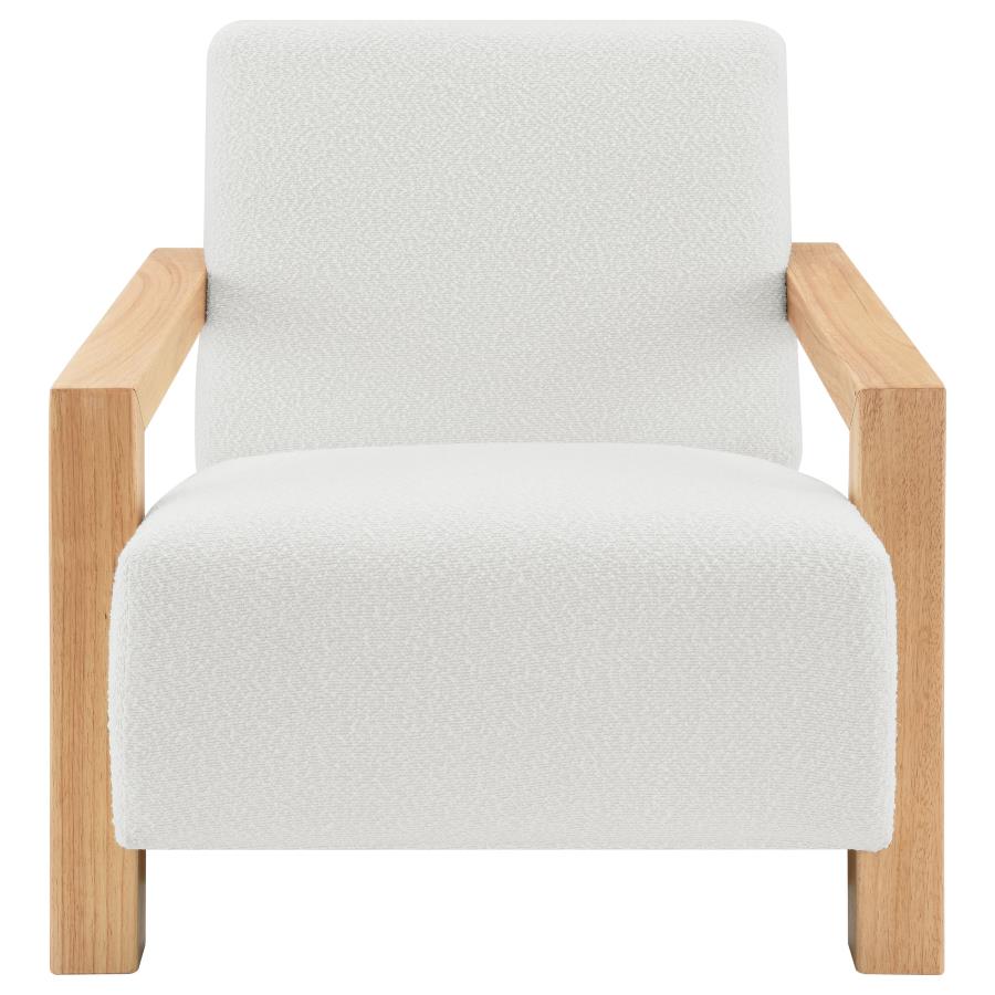 Fitzroy Boucle Upholstered Accent Arm Chair Ivory-3