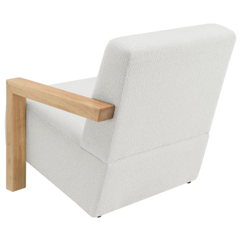 Fitzroy Boucle Upholstered Accent Arm Chair Ivory-zoom-