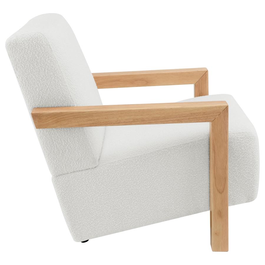 Fitzroy Boucle Upholstered Accent Arm Chair Ivory-zoom-8