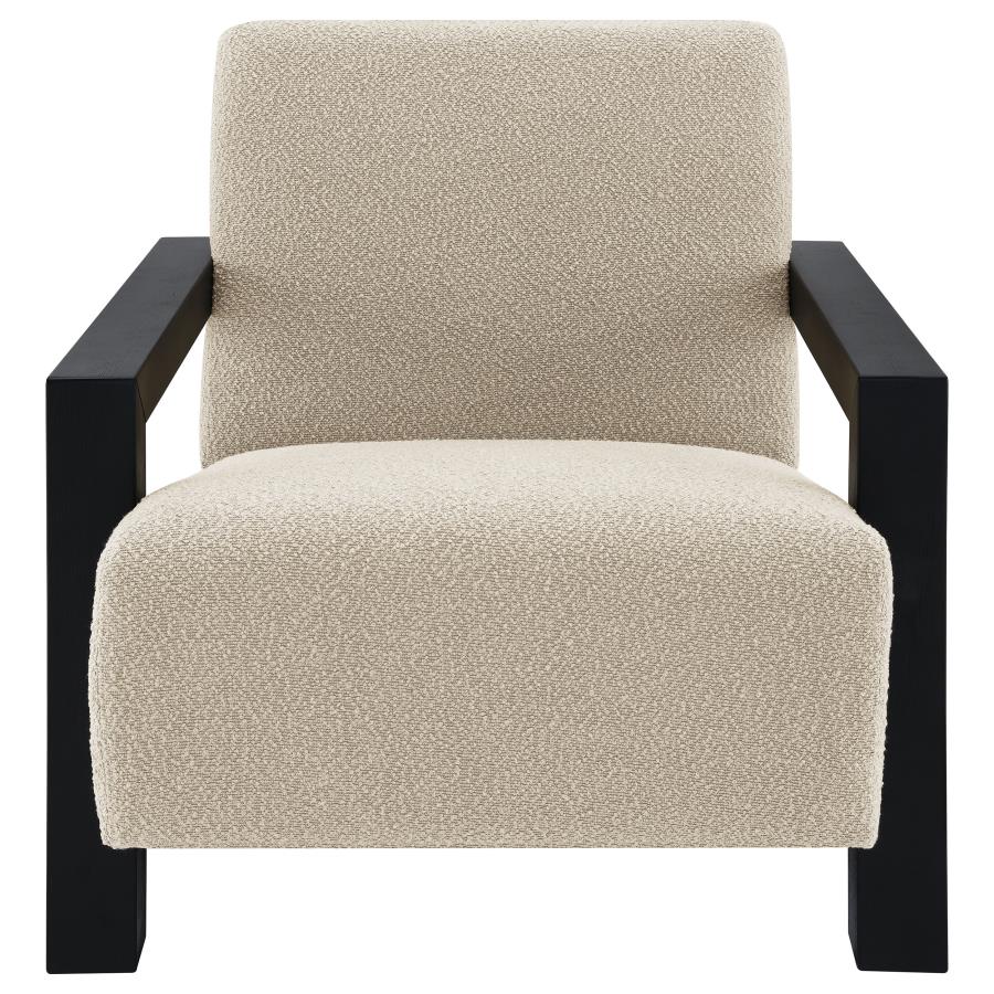 Fitzroy Boucle Upholstered Accent Arm Chair Latte-3