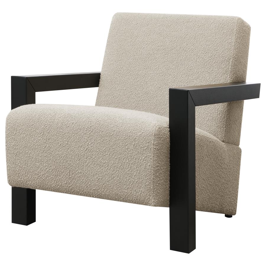 Fitzroy Boucle Upholstered Accent Arm Chair Latte-4