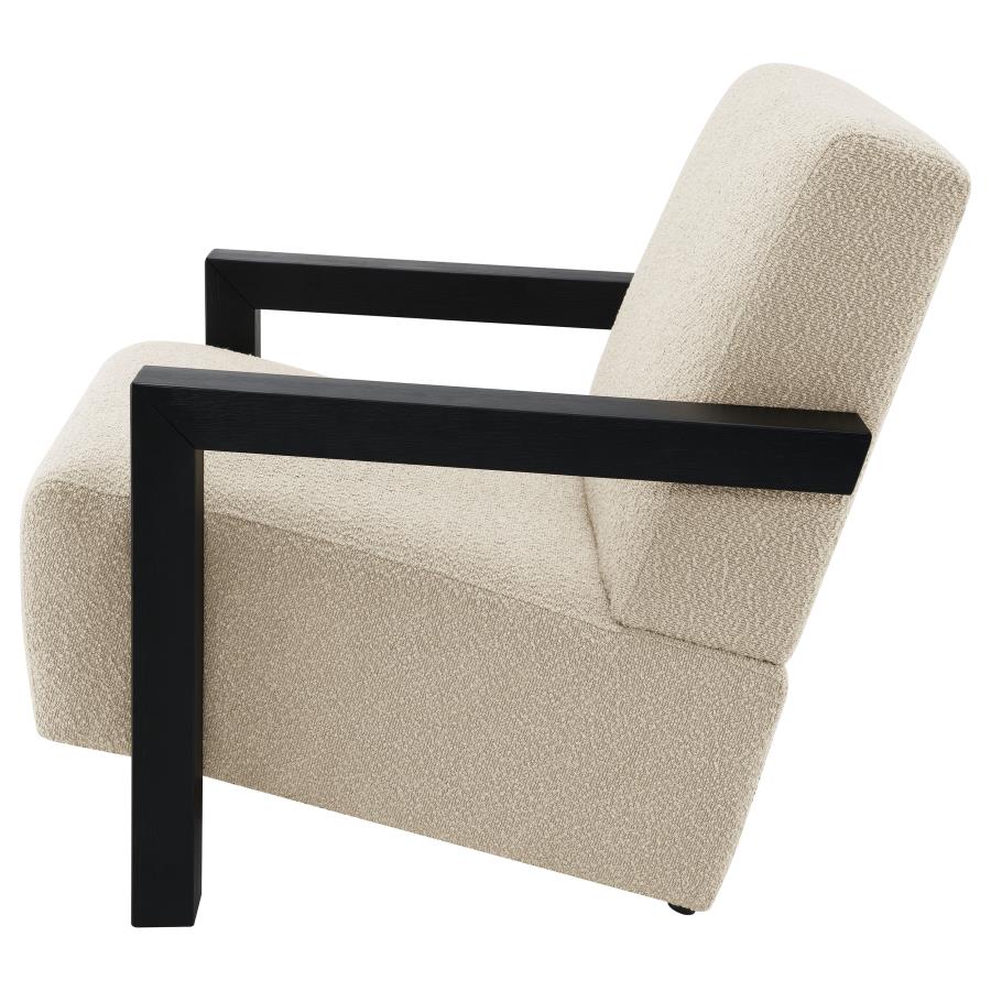 Fitzroy Boucle Upholstered Accent Arm Chair Latte-zoom-5