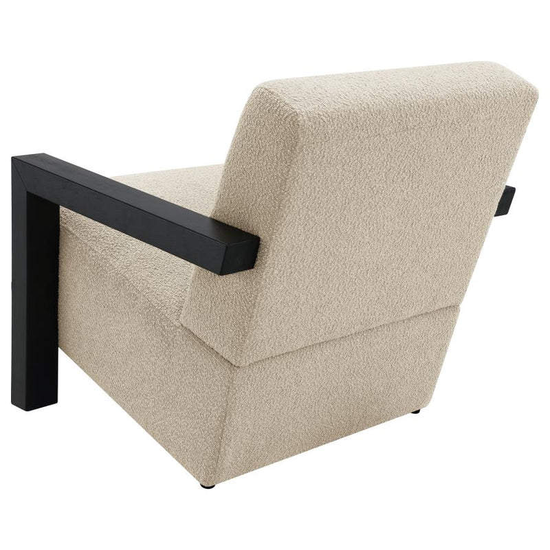 Fitzroy Boucle Upholstered Accent Arm Chair Latte-zoom-