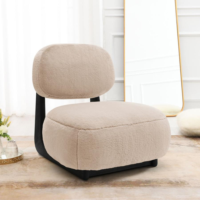 Duffie Upholstered Armless Accent Chair Camel-zoom-