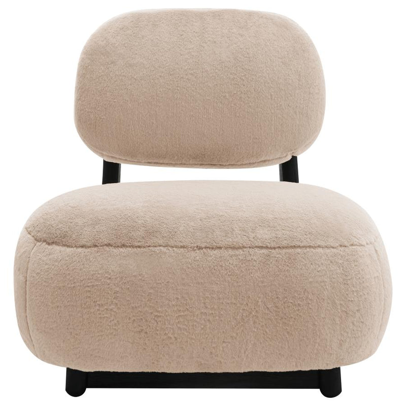 Duffie Upholstered Armless Accent Chair Camel-zoom-