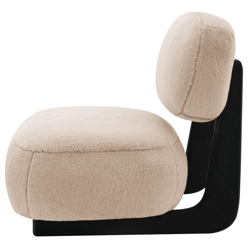 Duffie Upholstered Armless Accent Chair Camel-zoom-