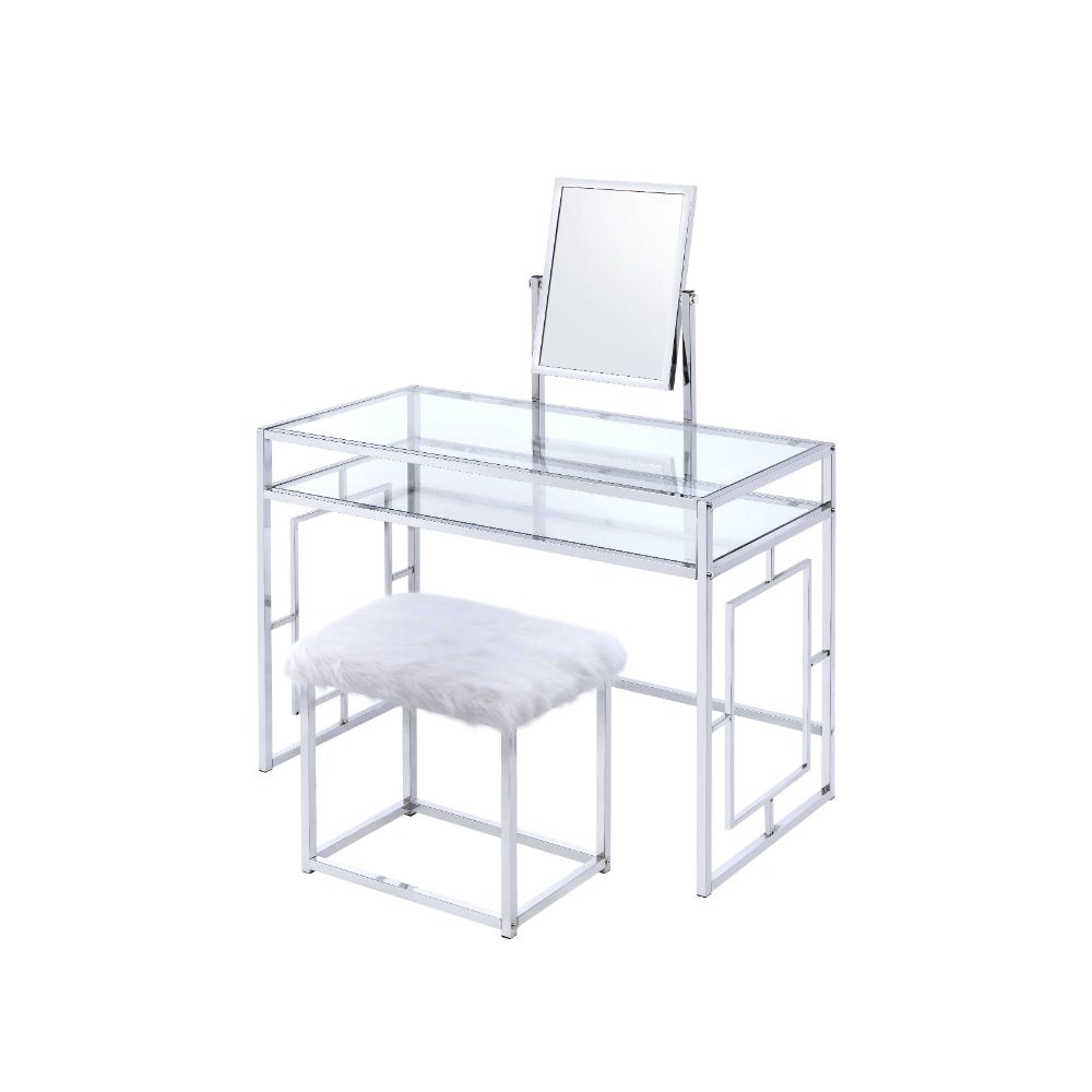 ACME Carenze II Vanity Set – front view – Lusso Furniture Miami