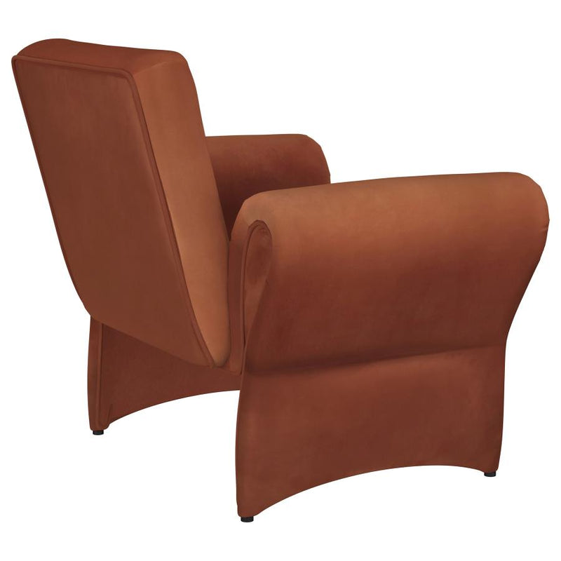 Liana Upholstered Roll Arm Accent Armchair Rust Orange-zoom-