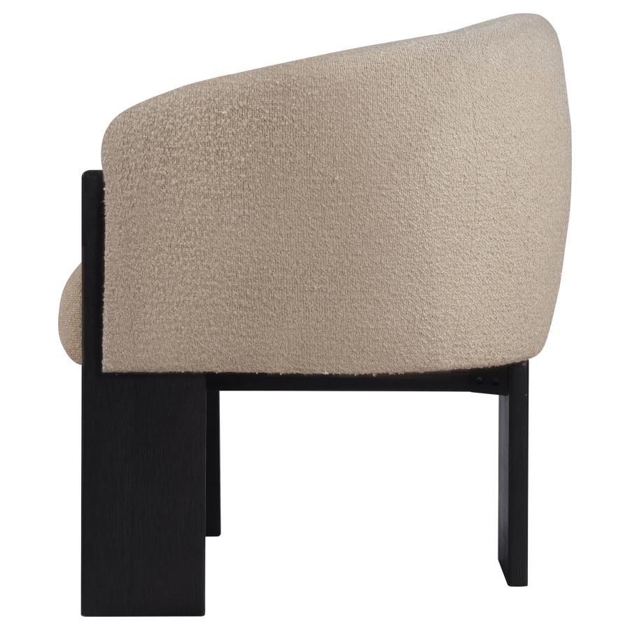 Valdez Boucle Upholstered Barrel Back Accent Chair Beige-zoom-5