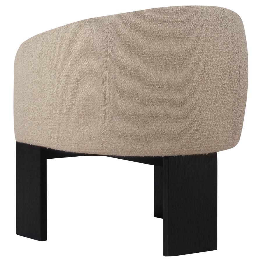 Valdez Boucle Upholstered Barrel Back Accent Chair Beige-zoom-6
