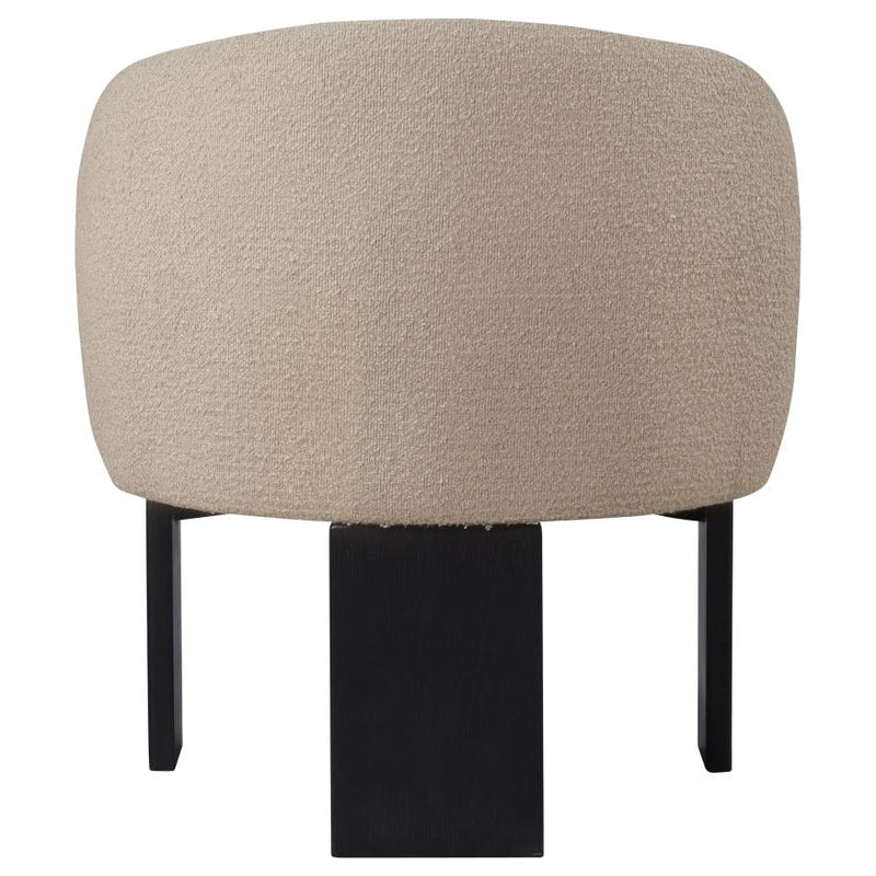 Valdez Boucle Upholstered Barrel Back Accent Chair Beige-zoom-