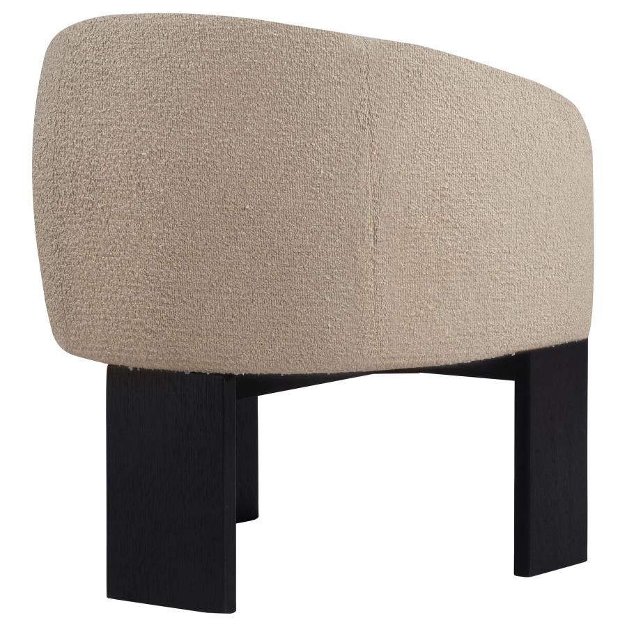 Valdez Boucle Upholstered Barrel Back Accent Chair Beige-zoom-8