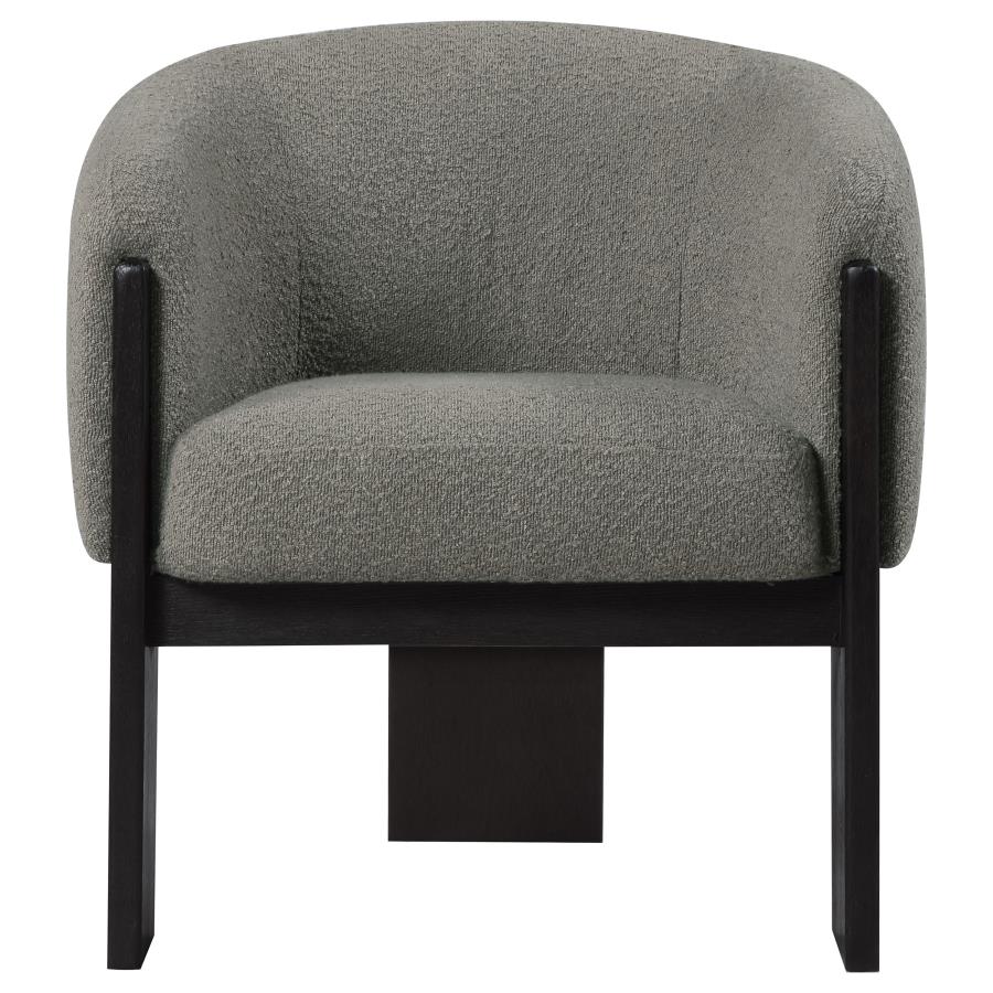 Valdez Boucle Upholstered Barrel Back Accent Chair Brown-3