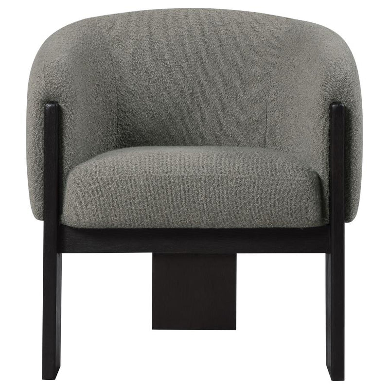 Valdez Boucle Upholstered Barrel Back Accent Chair Brown-zoom-