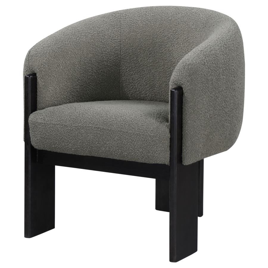 Valdez Boucle Upholstered Barrel Back Accent Chair Brown-4