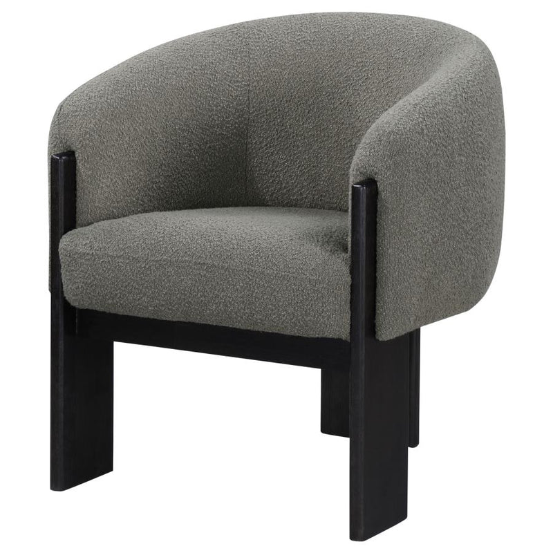 Valdez Boucle Upholstered Barrel Back Accent Chair Brown-zoom-