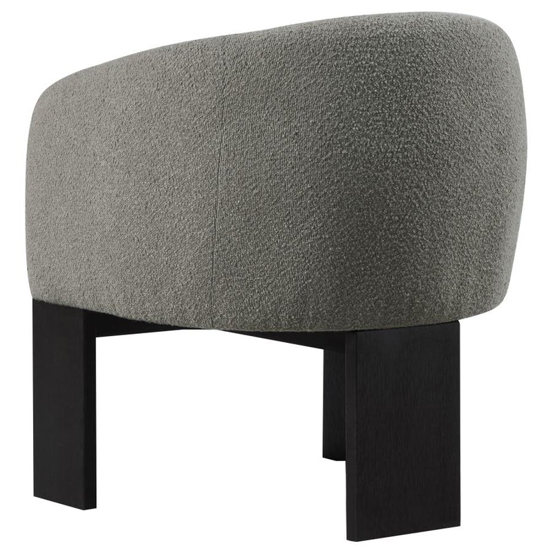 Valdez Boucle Upholstered Barrel Back Accent Chair Brown-zoom-