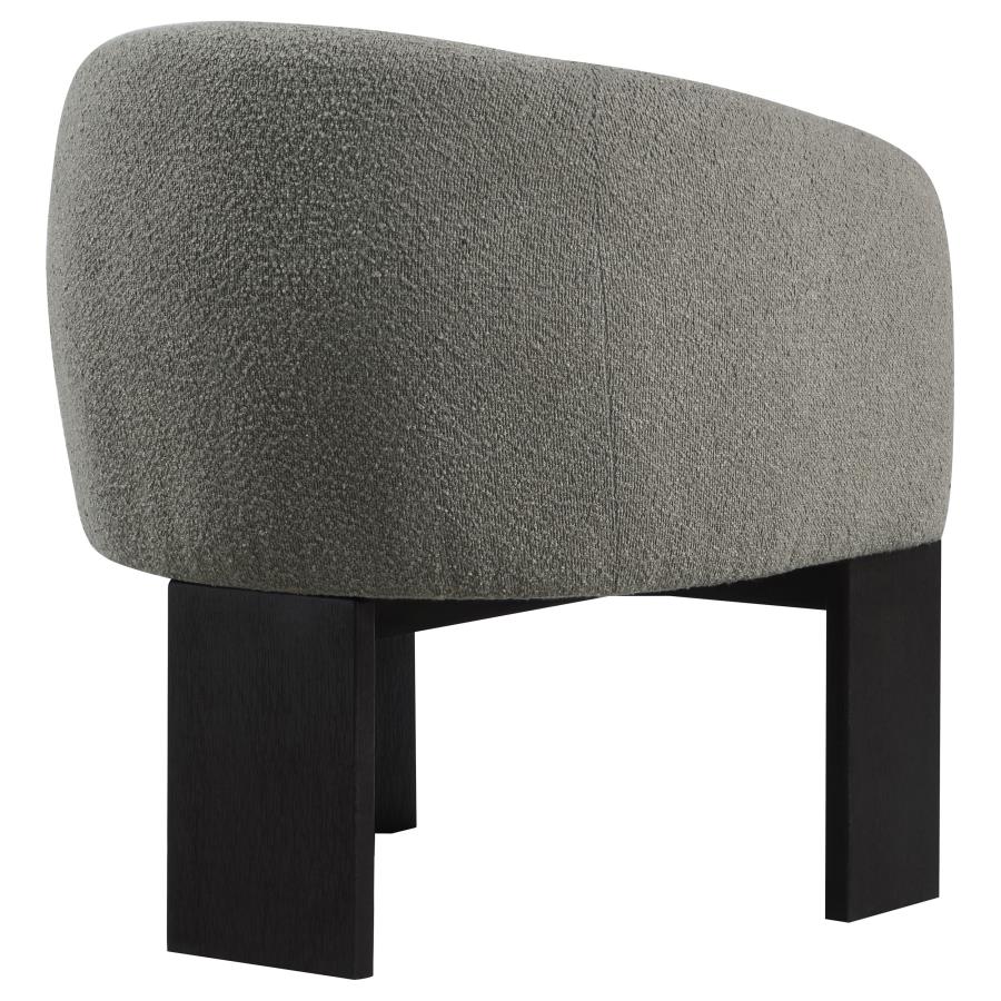 Valdez Boucle Upholstered Barrel Back Accent Chair Brown-8