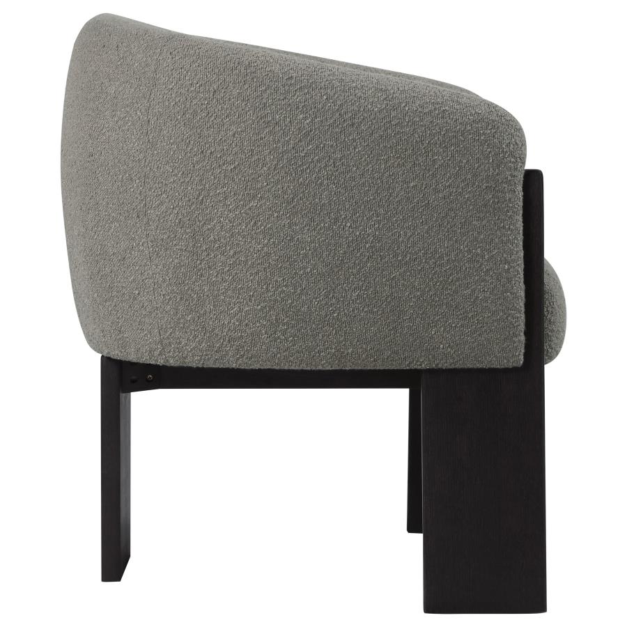 Valdez Boucle Upholstered Barrel Back Accent Chair Brown-9