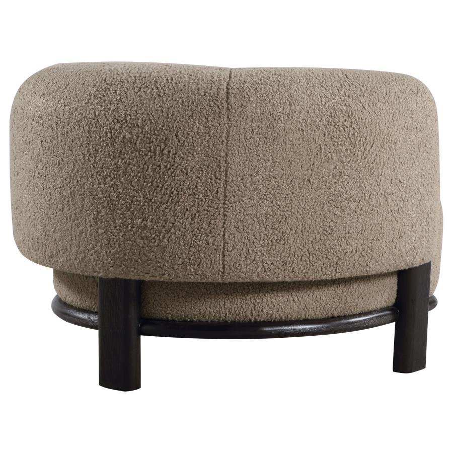 Lawler Upholstered Barrel Back Accent Chair Brown and Black-zoom-8