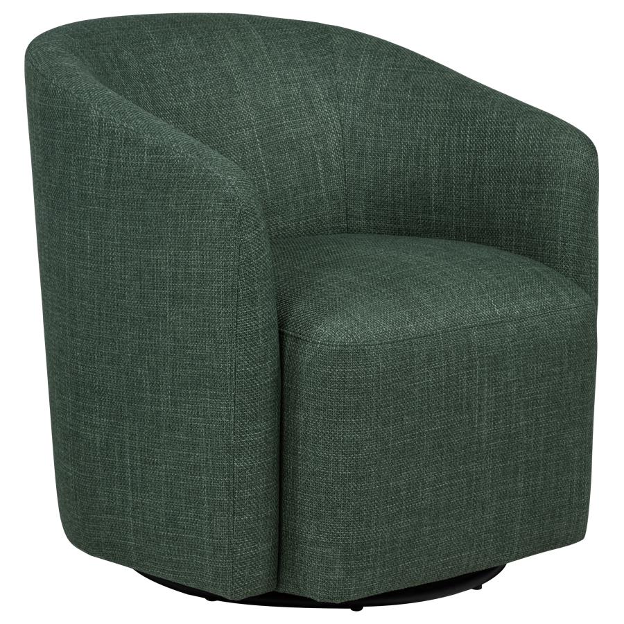 Mossbrook Fabric Upholstered Swivel Accent Chair Green-1