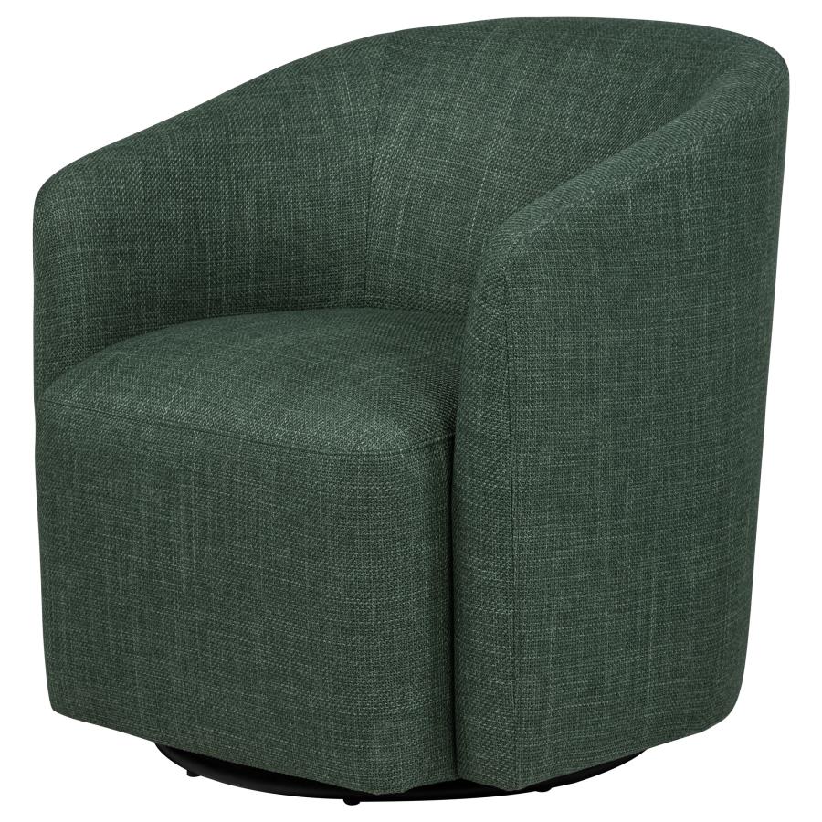 Mossbrook Fabric Upholstered Swivel Accent Chair Green-zoom-4