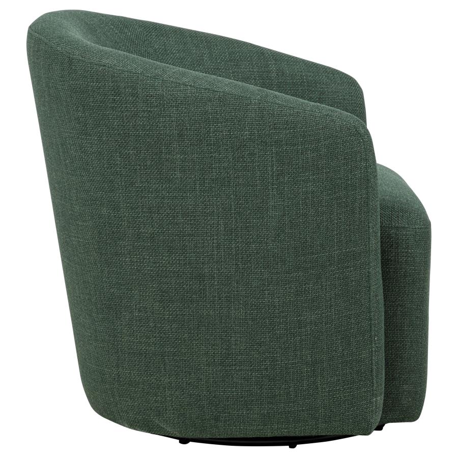 Mossbrook Fabric Upholstered Swivel Accent Chair Green-8