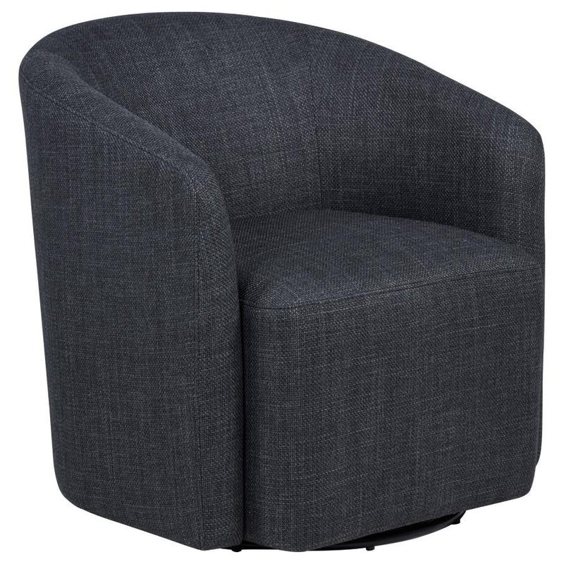 Mossbrook Fabric Upholstered Swivel Accent Chair Anthracite-zoom-