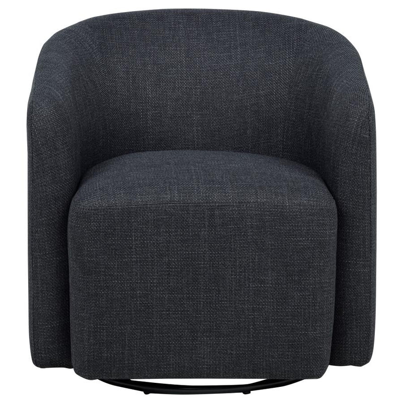 Mossbrook Fabric Upholstered Swivel Accent Chair Anthracite-zoom-