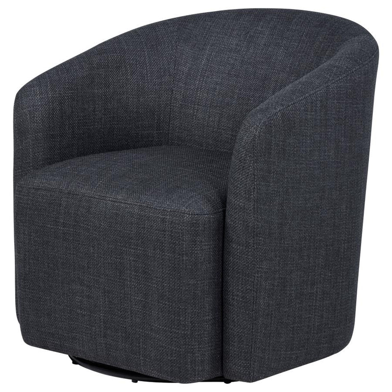 Mossbrook Fabric Upholstered Swivel Accent Chair Anthracite-zoom-