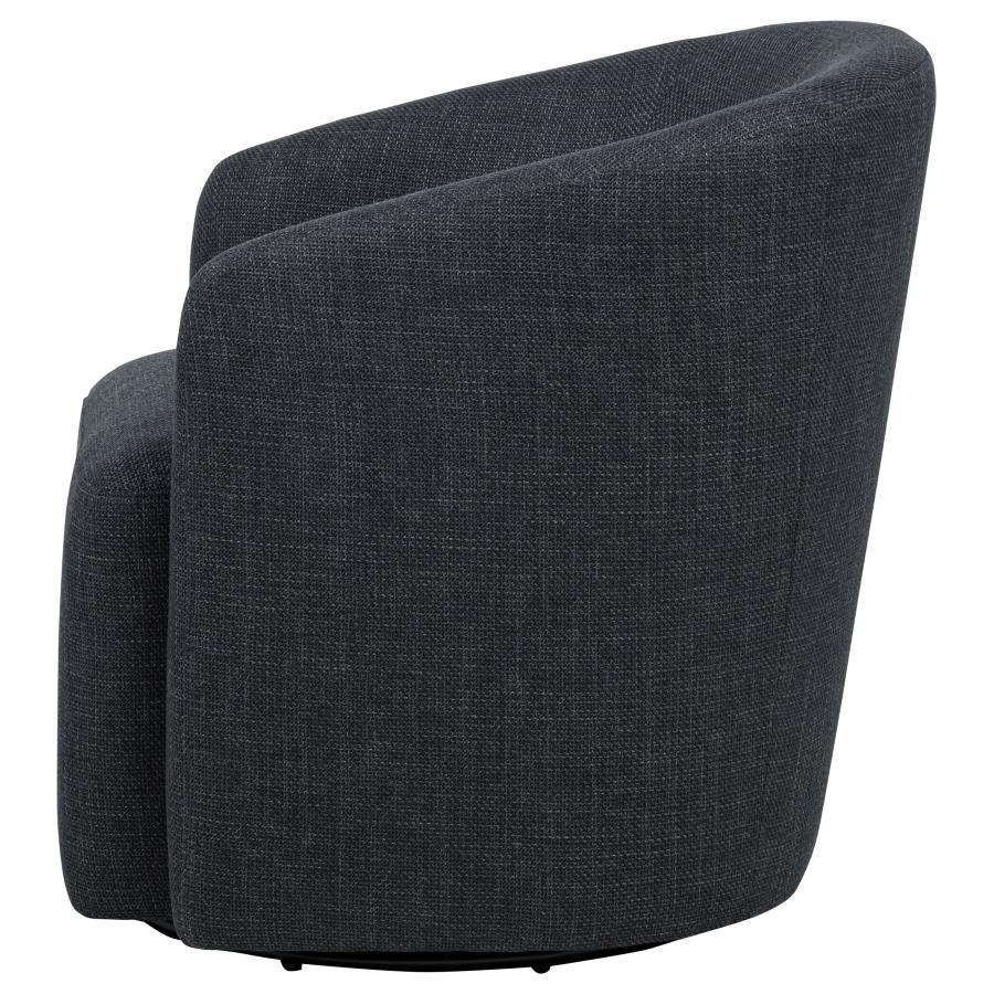 Mossbrook Fabric Upholstered Swivel Accent Chair Anthracite-zoom-5