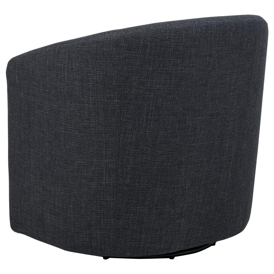 Mossbrook Fabric Upholstered Swivel Accent Chair Anthracite-6