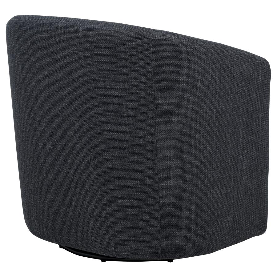 Mossbrook Fabric Upholstered Swivel Accent Chair Anthracite-7